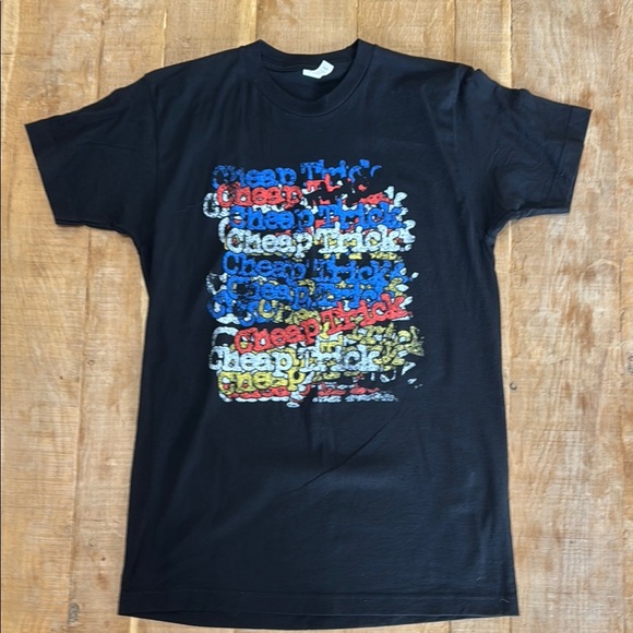 Tultex Black Short Sleeve Tee with Graffiti Design NWOT - Picture 1 of 3
